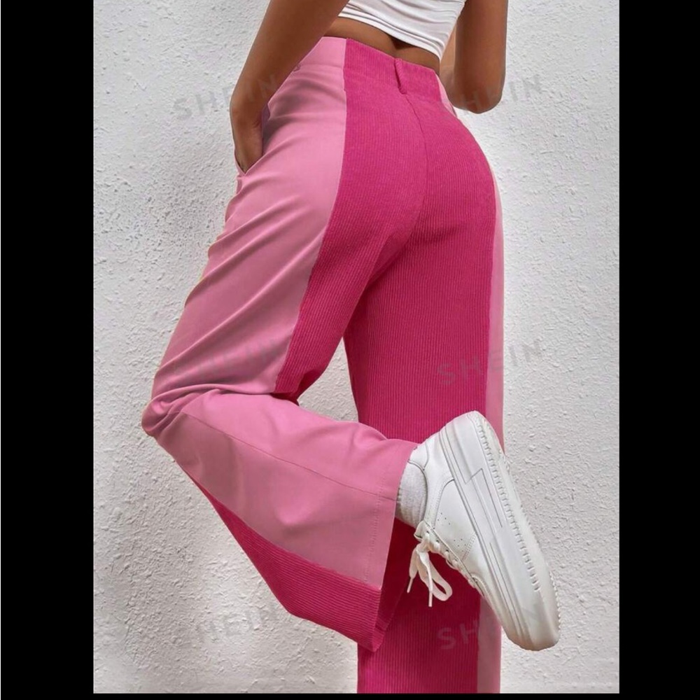 Shein two tone straight leg pant - small